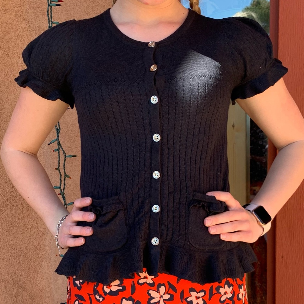 Juicy Couture short sleeve ruffle sweater
